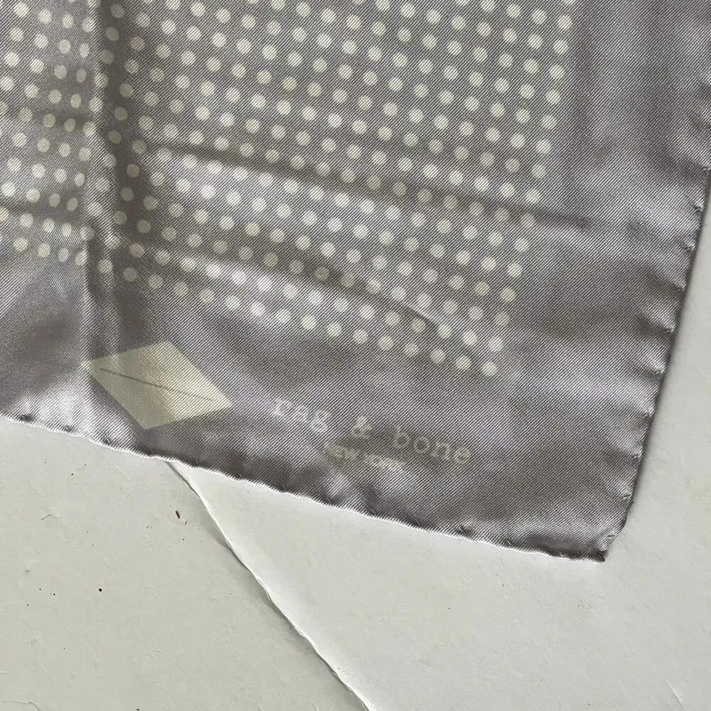 Rag & Bone Silk Scarf Stars Polka Dots 44